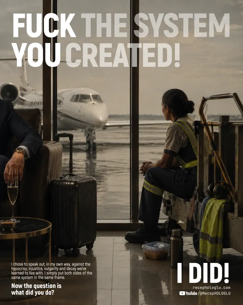 I DID campaign image at an airport lounge