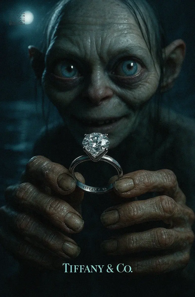 Tiffany and Co campaign image with a diamond ring