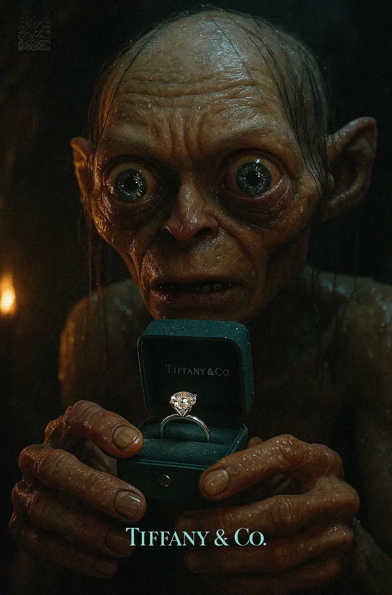 Tiffany and Co campaign image with a ring box